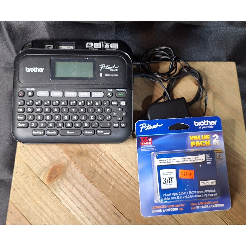 Brother P-Touch D460BT Label Maker Bluetooth PC Connectable Bundle with Tape